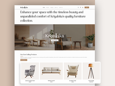 E-Commerce Furniture Website furniture furnitureuidesign furniturewebsdign furniturewebsitedesign ui ui design uiwebfurniture webdesign websitedesign