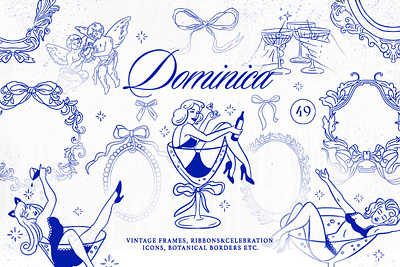 Dominica Vintage Frame Whimsical Collection 3d animation graphic design motion graphics ui