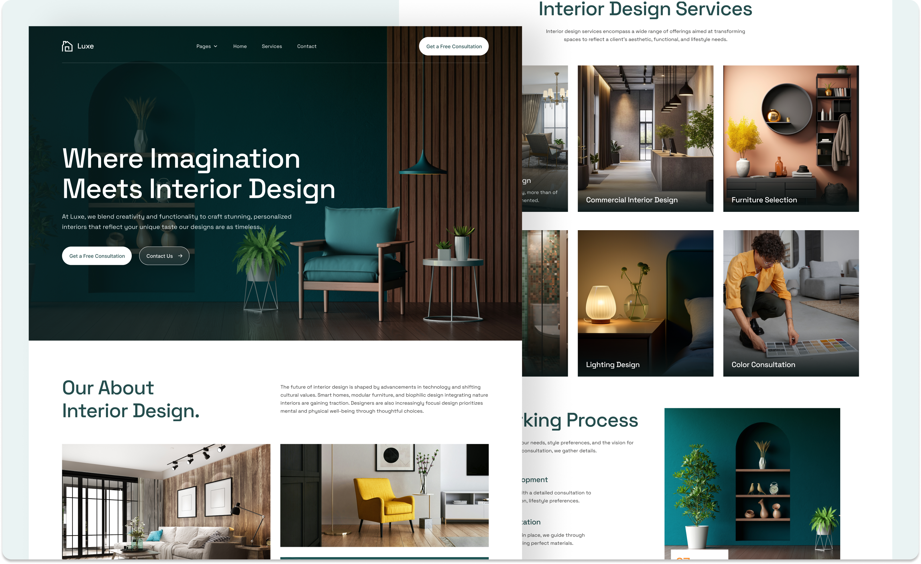 Interior Design Website uiinspiration