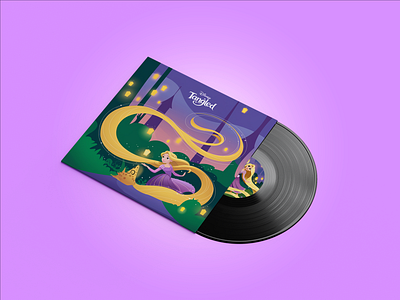 Tangled CD Cover ୨୧ aesthetic design disney graphic design