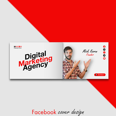 Digital marketing facebook cover design agency branding business clean cover design digital facebook facebook cover facebook cover design graphic design illustration marketing modern template ui vector