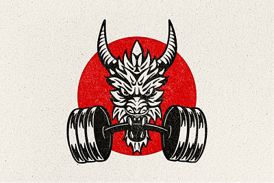 Gym Branding barbell logo crossfit dumbell logo fitness gym logo handdrawn logo lifting powerlifting strength strong logo