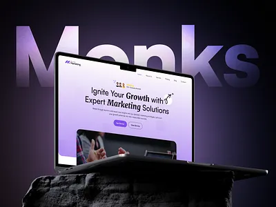 MonksMarketing- Marketing Agency Website Design advertising agency website b2b branding business digital agency digital marketing landing page logo marketing marketing agency minimal portfolio ui user interface ux web webdesign