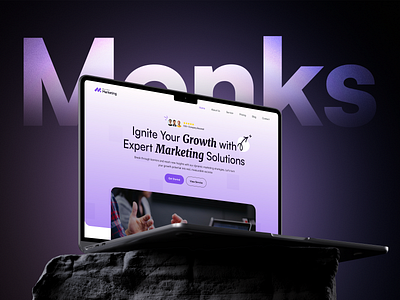 MonksMarketing- Marketing Agency Website Design advertising agency website b2b branding business digital agency digital marketing landing page logo marketing marketing agency minimal portfolio ui user interface ux web webdesign