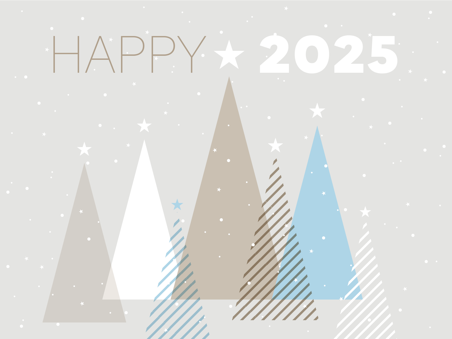 Happy Holidays 2025 animated gif animation christmas christmas tree greeting card illustration line pattern soft colors sparkles stars vector vector based xmas xmas greeting card