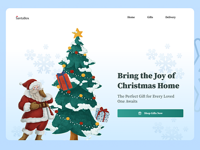 Chritmas Gift Landing Page🎄✨💝🎁 christmas design gift illustration landingpage product shop ui uiux ux