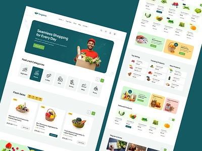 Torganic - Fresh Vegetables Ecommerce Shop design ecommerce frontend shop ui store the tork torganic tork ui uiux