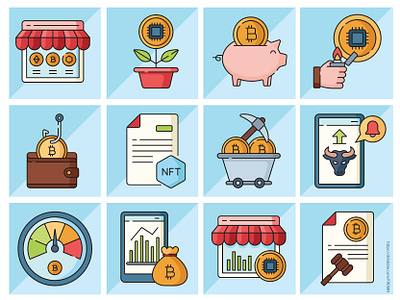 Cryptocurrency Icons & Symbols crypto crypto mining cryptocurrency cryptocurrency market icon