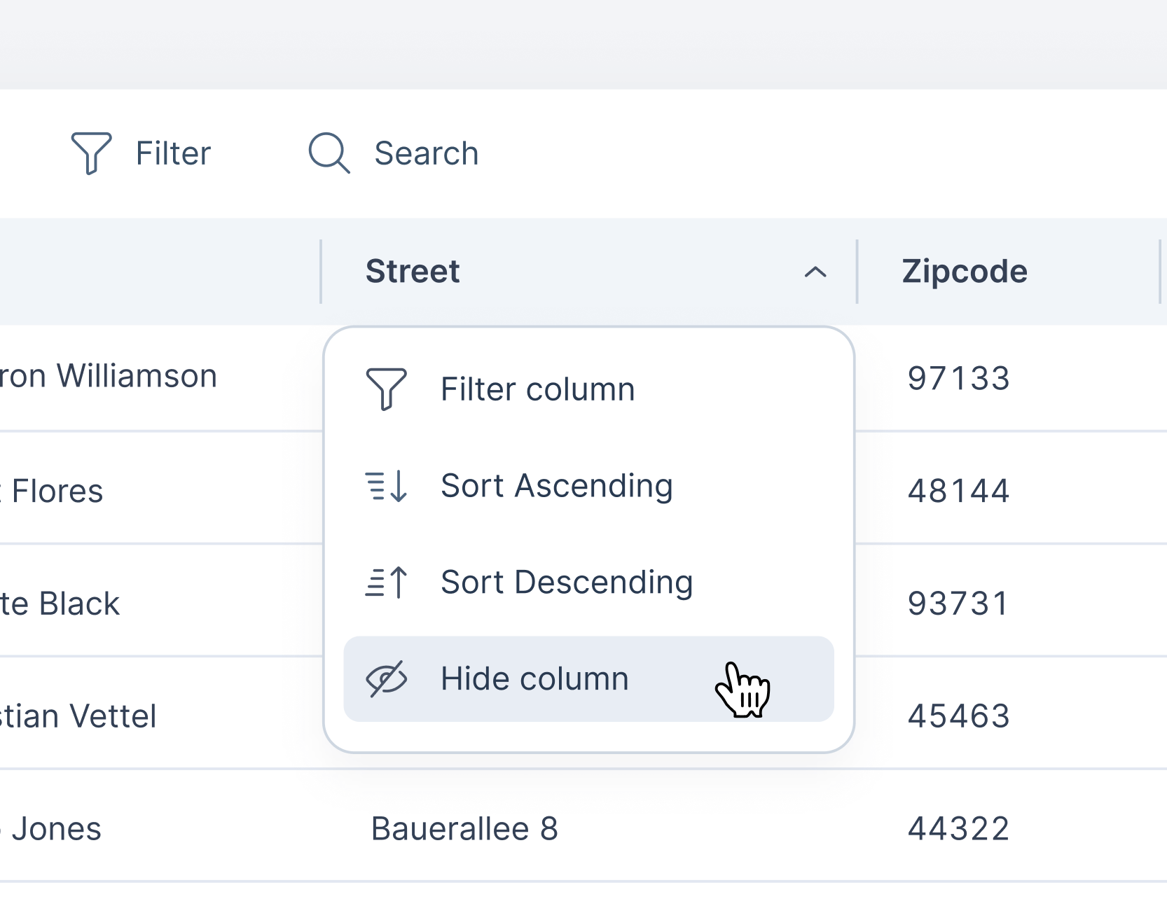 Dropdown in Table accessibility action action selection actions adaptive adaptive design clickable clickable elements content content management custom custom dropdown data data table dropdown dropdown menu dynamic elements interface management