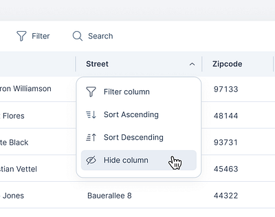 Dropdown in Table accessibility action action selection actions adaptive adaptive design clickable clickable elements content content management custom custom dropdown data data table dropdown dropdown menu dynamic elements interface management