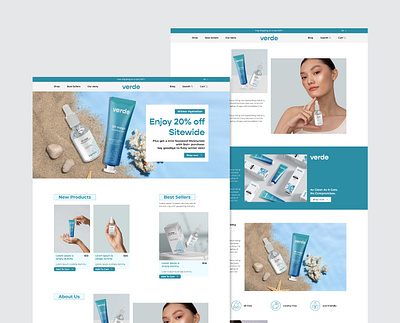 Verde website cosmetic website ui ui design ui website design user experience design user interface design ux design website design