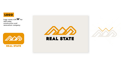 Real state letter logo name with w minimalist logo advertising architecture brand kit branding construction design gráfico logo logotype media kit propertydevelopment realestatebusiness vector