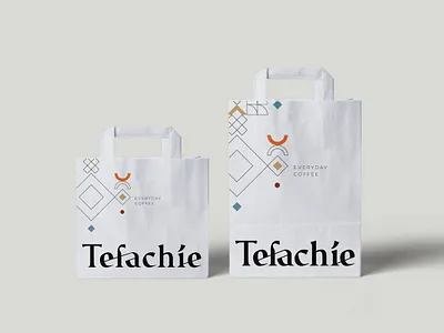 Paper bag design brand identity branding cafe graphic design logo paper bag restaurant take away packaging