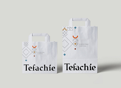 Paper bag design brand identity branding cafe graphic design logo paper bag restaurant take away packaging