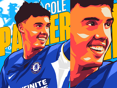 Cole Palmer Artwork artwork football footballart footballillustrated graphic design illustration sports