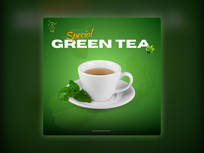 Green Tea - Refreshing Vibes! branding graphic design tea