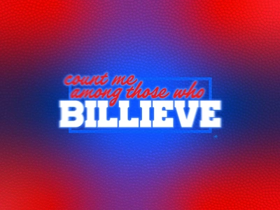 Billiever billieve buffalo buffalo bills football hype nfl poster tiny buffalo typography