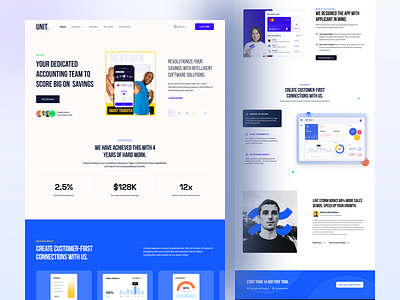 The UNIT Fintech Website Design Concept. accountingsoftware banking branding business creativedesign creditcard designinspiration finance fintech graphicsdesign landingpage marketing minimaldesign moneytransfer software transaction ui uiuxdesign webdesign website