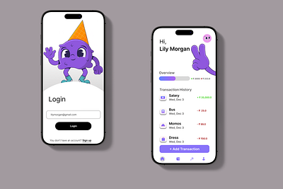 Budget Tracker App UI appdesign budget tracker figma tracker ui