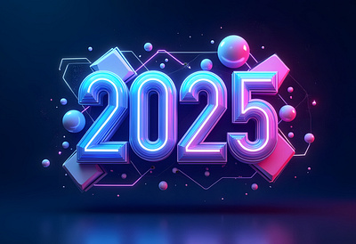 2025 Typography Design 3d 2025 2025 poster 2025 typography custom typography design graphic design new year typography