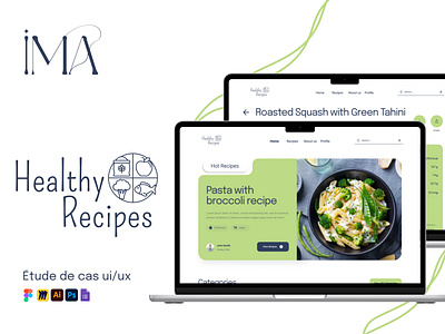 Case study_Healthy Recipes case study ui design uiux uiux design user experience user interface web design étude de cas