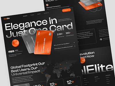 Banking & Finance Web Design bank banking bento grid black branding fancy finance orange web design web development