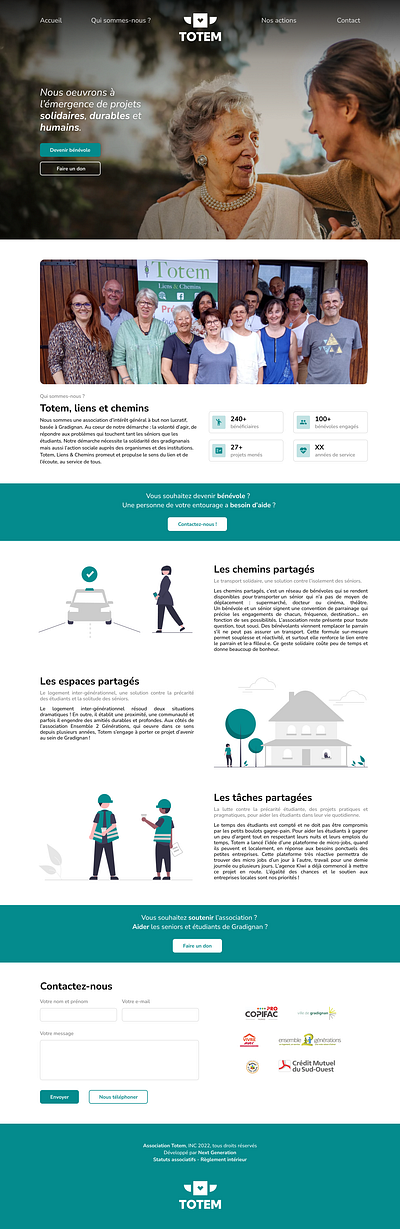 Totem - Next Generation branding design landing ui web design