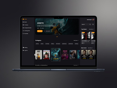 Movie Dashboard branding graphic design ui