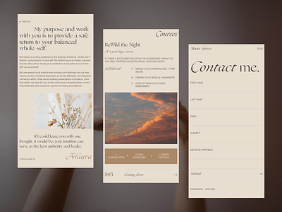 Alaura Grace | UI graphic design health healthcare medicine mindfulness personal website portfolio ui ux yoga