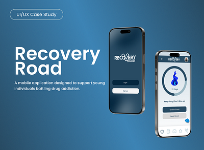 Recovery Road App app case study app design branding logo mobile app ui ux ui uiux design ux casestudy