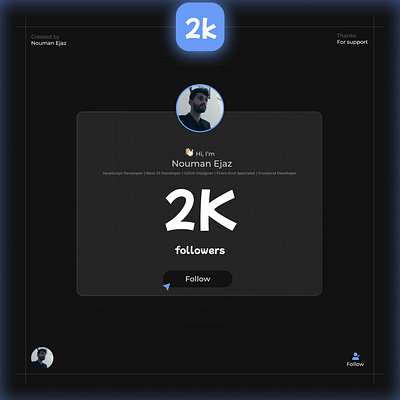 Followers post design for LinkedIn & Instagram 2k followers instagram linkedin post