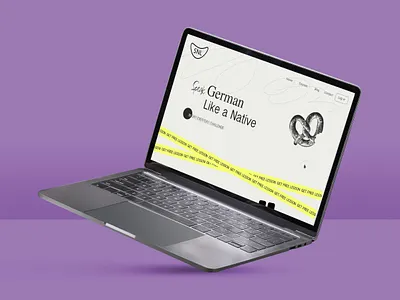 SNL languages school german hero section landing page language learning