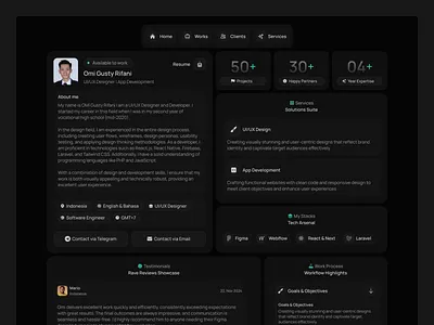 Personal Website With Bento Style bento branding design landing page minimalist modern personal website ui ui design web design