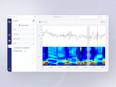 Software for scientific research in neuroscience dashboard eeg neuroscience research saas saasdesign science software ui uxdesign