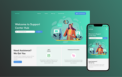 VaxTrack: Responsive Design for Healthcare App app design desktop health care landing page mobile responsive desidn ui ui design