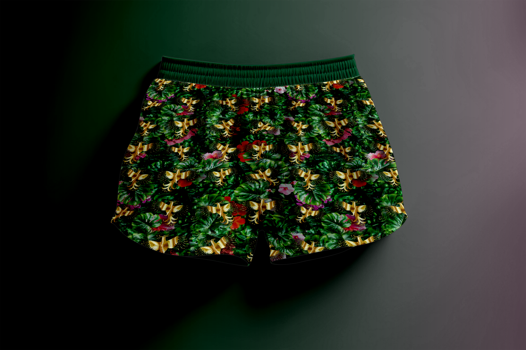 Phoenix Jungle Shorts - Design | Pattern & Packaging adobe photoshop branding campaign design creative branding design design for clothes design for packaging digital design graphic design illustration logo mockup packaging design pattern design product branding textile design ui