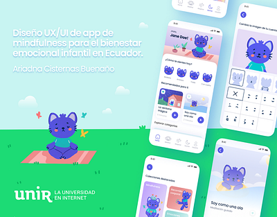 UX UI - SatiKids: Mindfulness app for kids app design character design children health app illustration kids meditation mindfulness mobile app ui user experience user interface ux