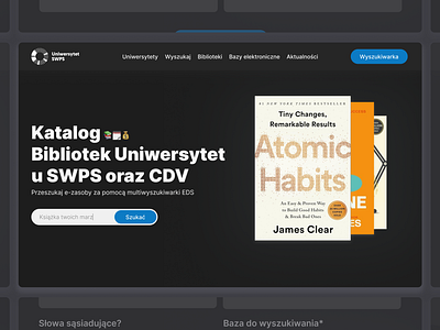 Website for the book catalog concept design ui ux web