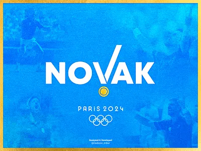 Novak Đoković - Olympic games 2024 2024 achievement checkmark design djokovic gold graphic design logo logomark logotype medal novak olimpicgames paris ribbon tennis typography winner wordmark