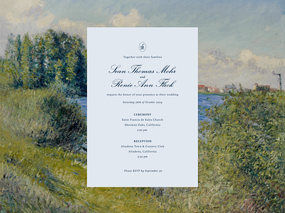 Wedding Invitations 🌳 flowers garden invitation monet wedding