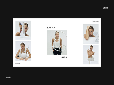 Model's personal portfolio website design fashion ui ux visual web