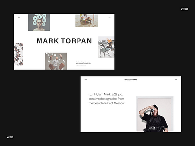 Photographer's portfolio site design fashion ui ux visual web