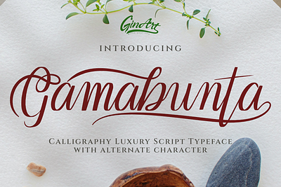 Gamabunta - Luxurious Script Font branding design font handwritten logo script scriptfont ui