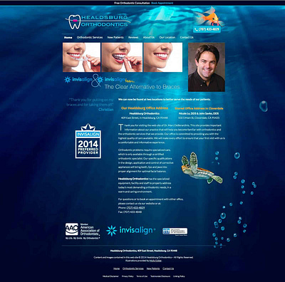 Healdsburg Ortho branding web design wordpress