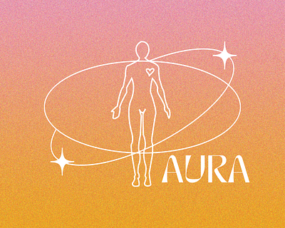 AURA: AI Mental Health App branding graphic design logo