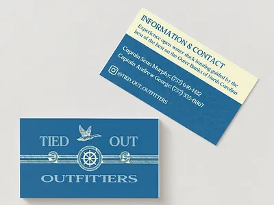 Tied Out Outfitters Business Card Design branding graphic design illustration