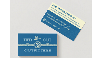 Tied Out Outfitters Business Card Design branding graphic design illustration