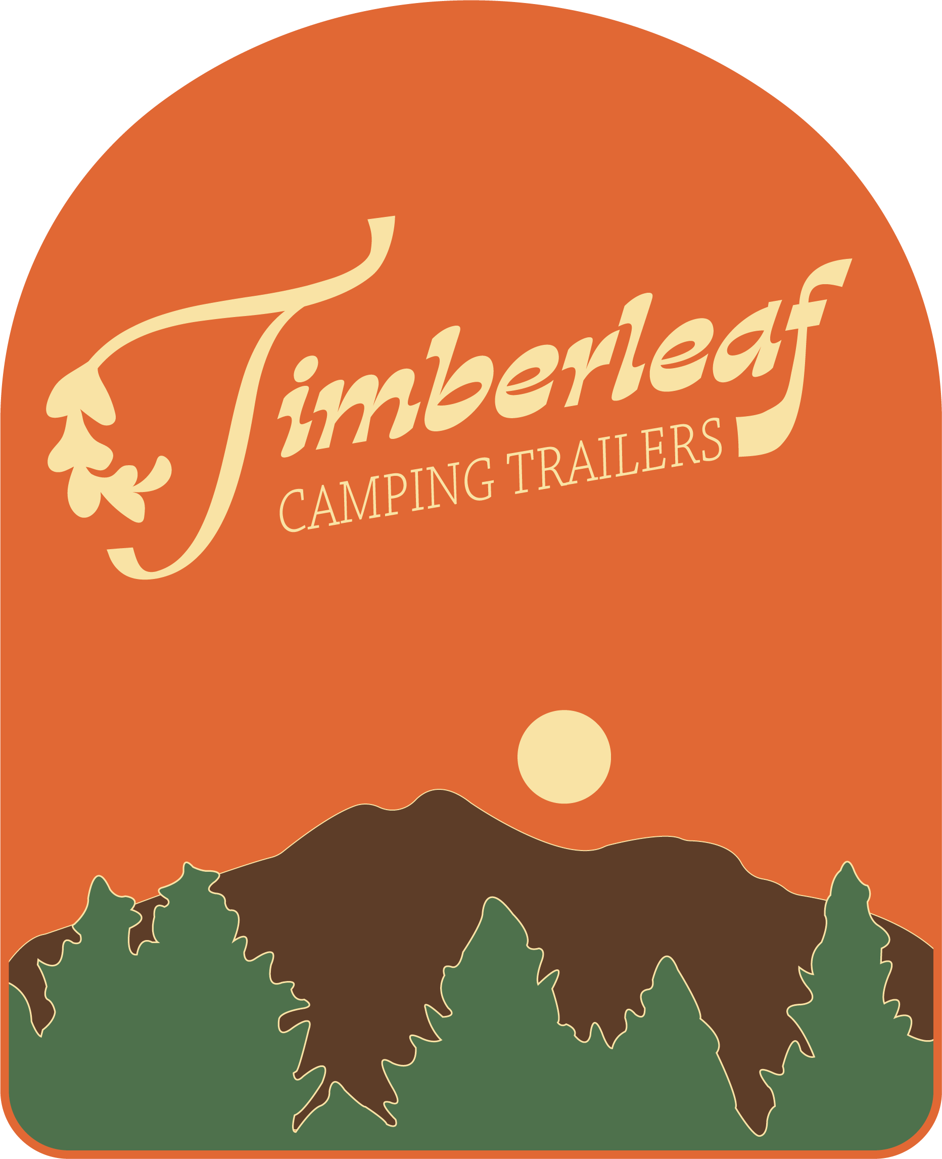 Timberleaf Camping Trailers branding design graphic design illustration logo