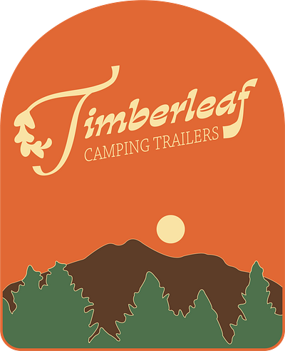 Timberleaf Camping Trailers branding design graphic design illustration logo