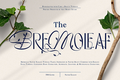 Bremoleaf Typeface design font fonts letteing typeface